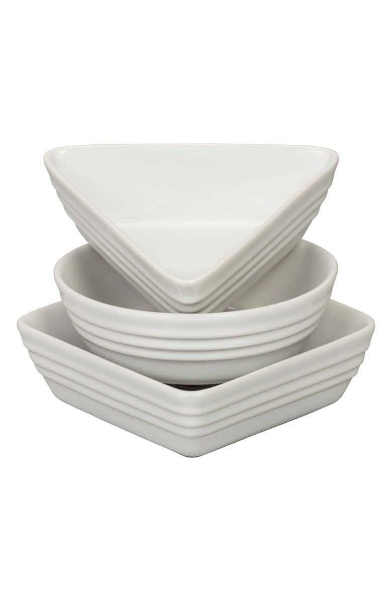 Le Creuset Set of 3 Tapas Dishes, Alternate, color, White