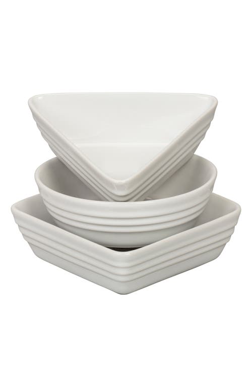 Le Creuset Stoneware 3-piece Tapas Dish Set In White