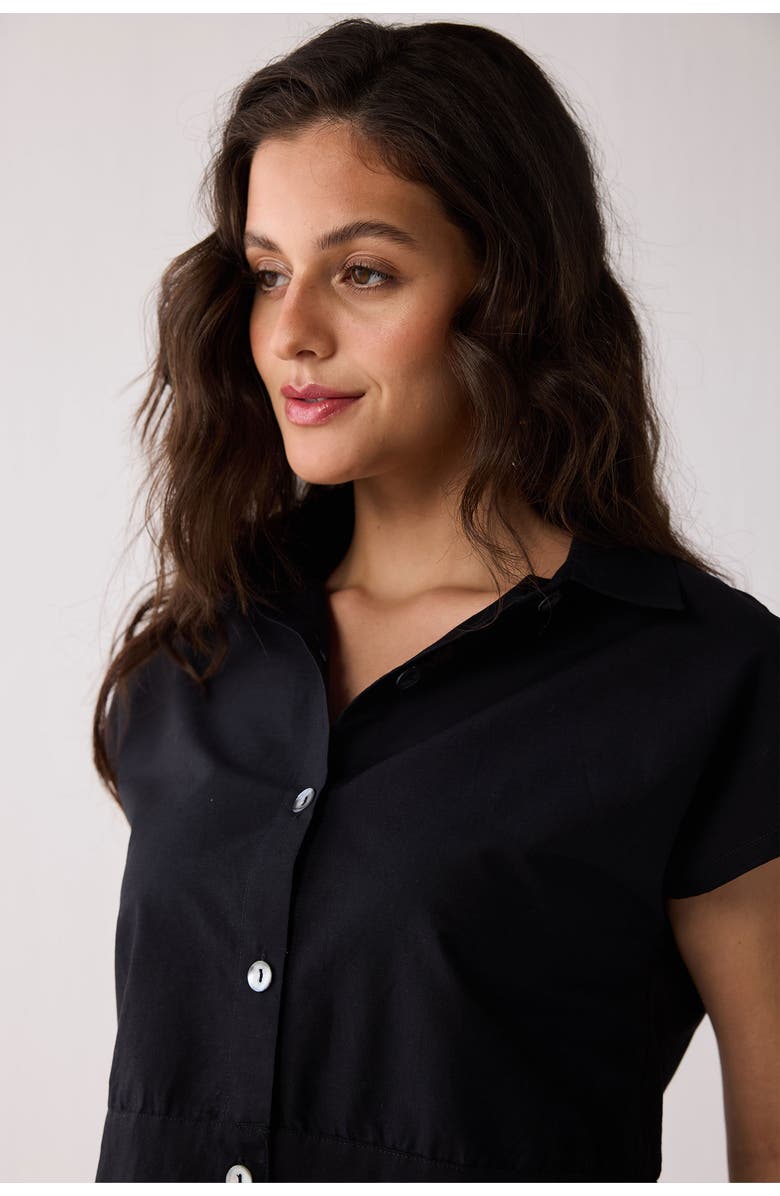 Reistor Oversized Crop Shirt, Alternate, color, Black