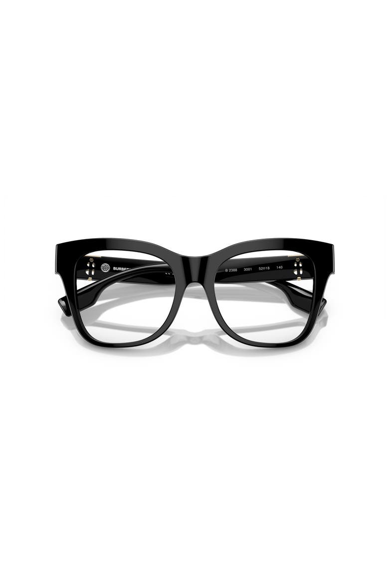 52mm Square optical glasses, Alternate, color, Black