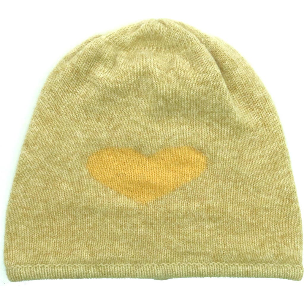 Portolano Heart Wool Blend Beanie In Green
