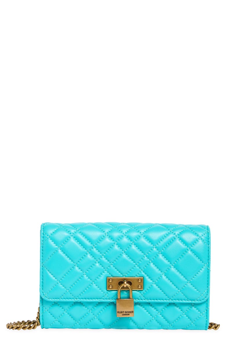 Kurt Geiger London Brixton Wallet On A Chain, Main, color, Turquoise