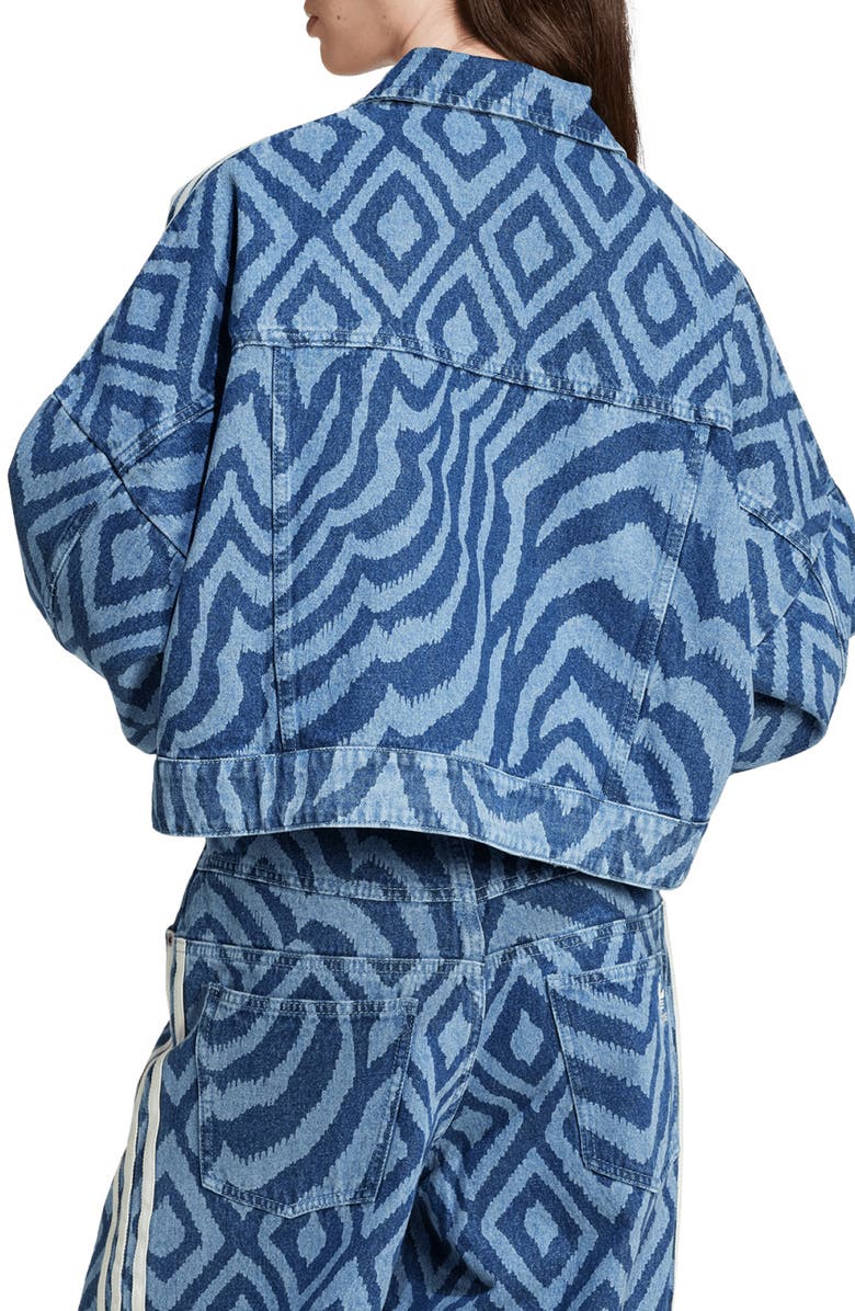 adidas x FARM Rio Lifestyle Denim Track Jacket, Alternate, color, 