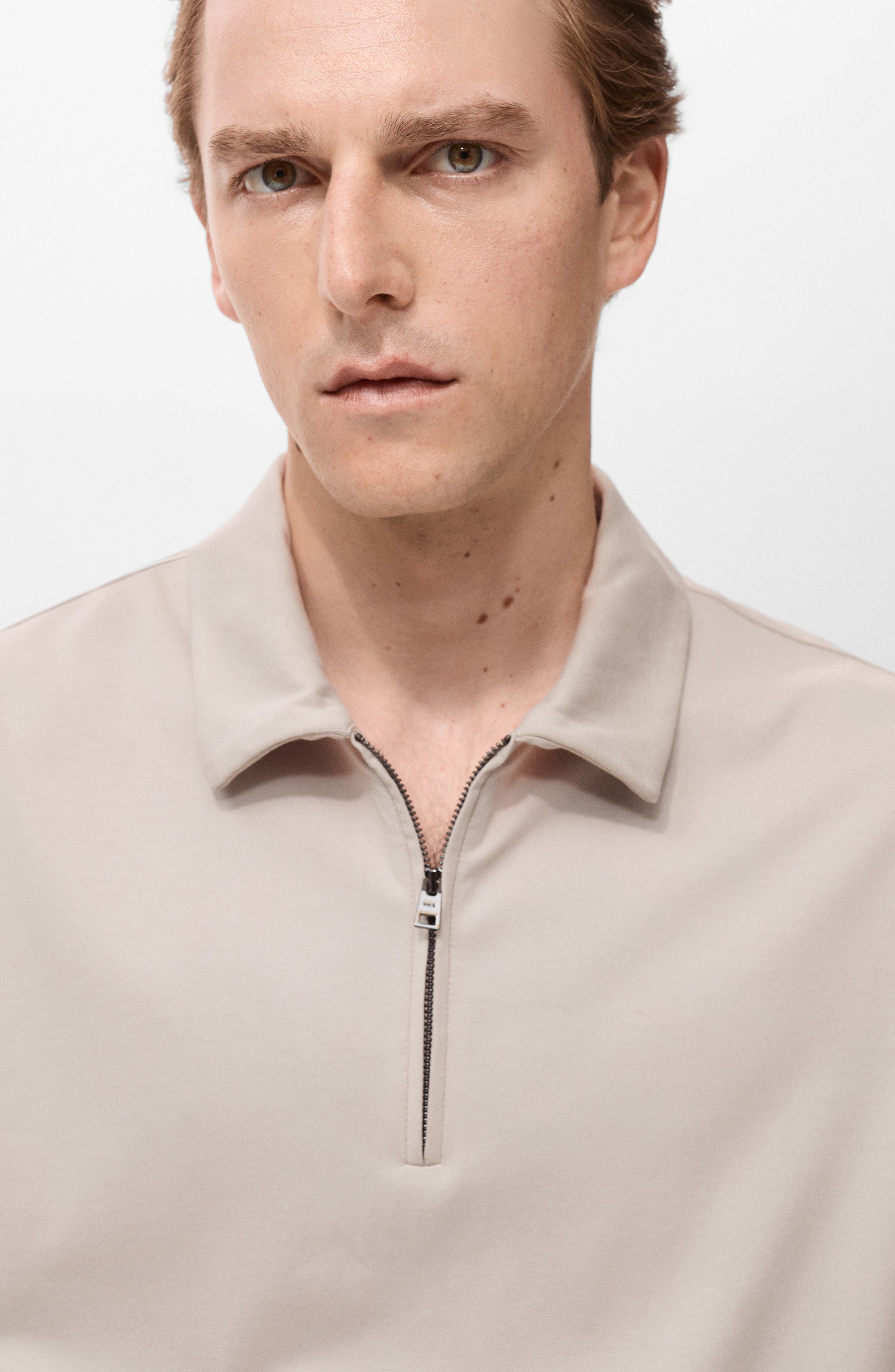 Zip Cotton Blend Polo - image 2