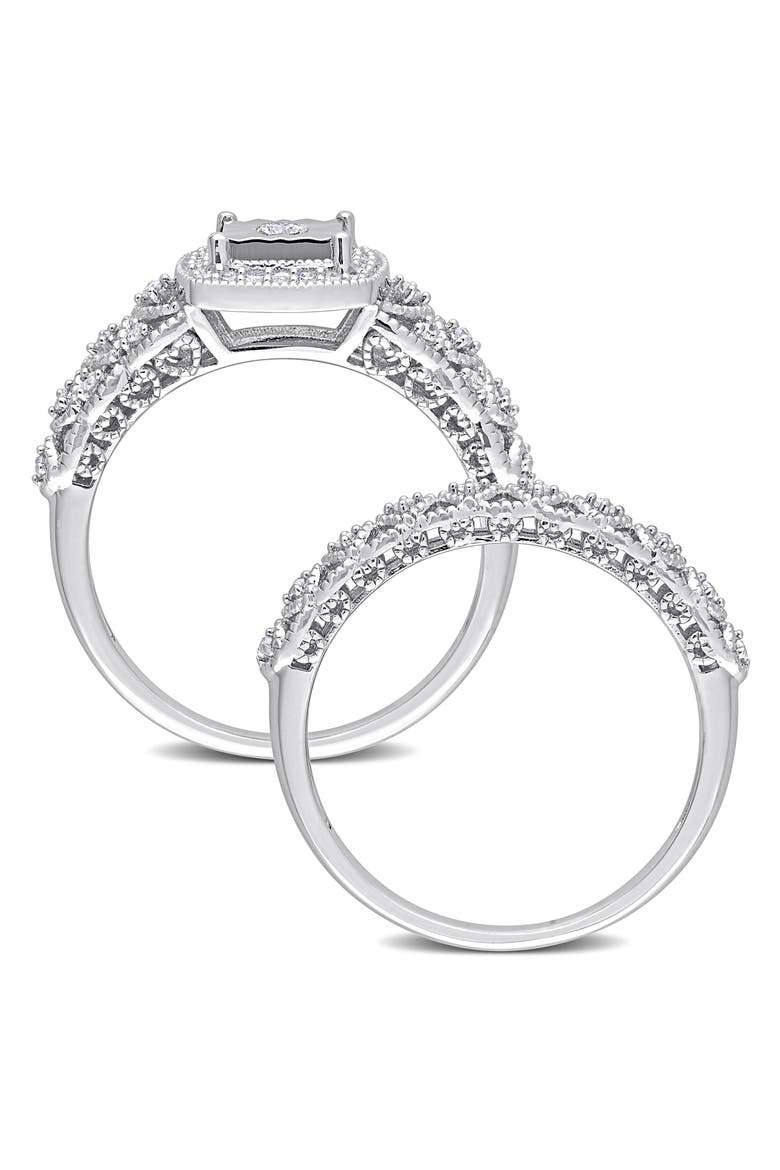 Diamond Engagement Ring Set - 0.28ctw, Alternate, color, SILVER