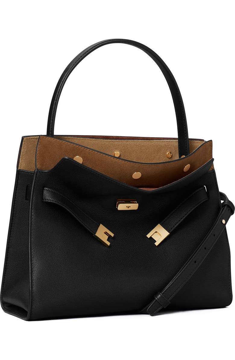 Tory Burch Small Lee Radziwill Leather Double Bag, Alternate, color,