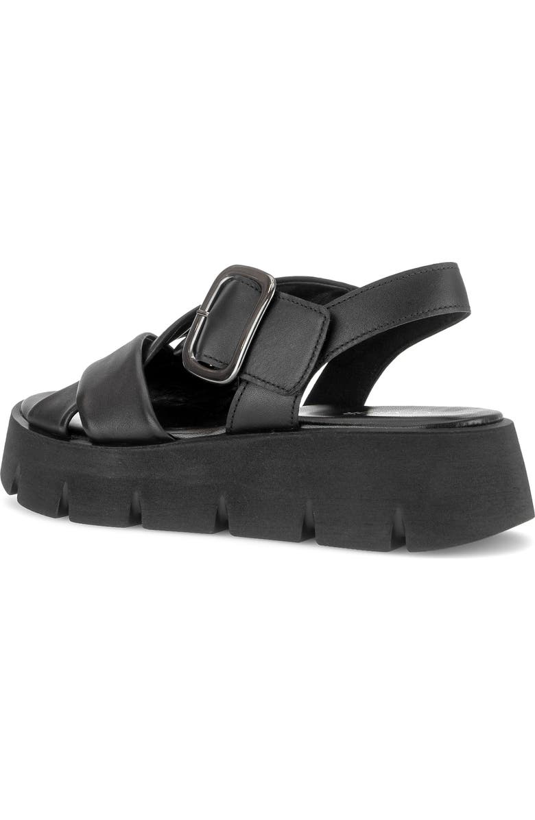 Gabor Ankle Strap Platform Sandal, Alternate, color, Black