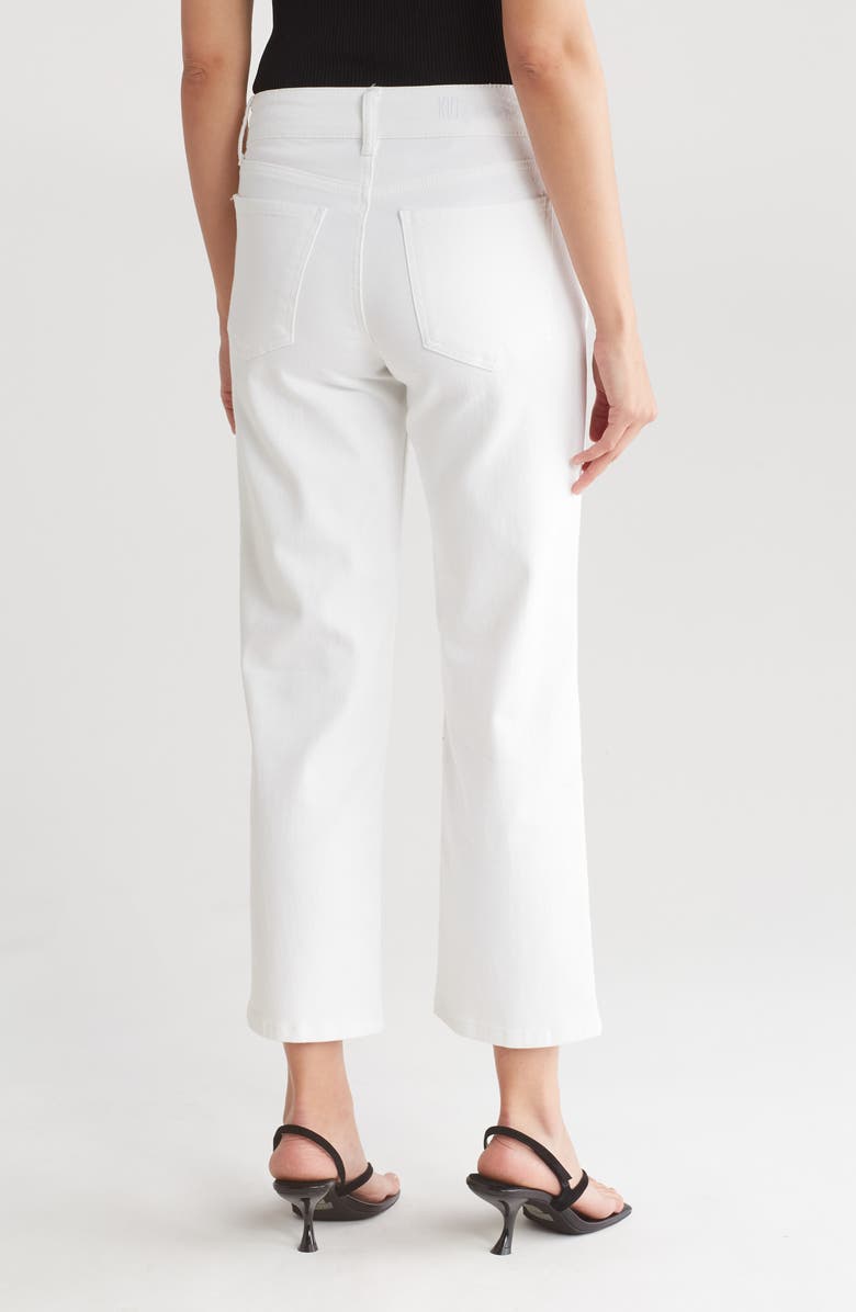 KUT from the Kloth Lucy High Waist Wide Leg Jeans, Alternate, color, Optic White
