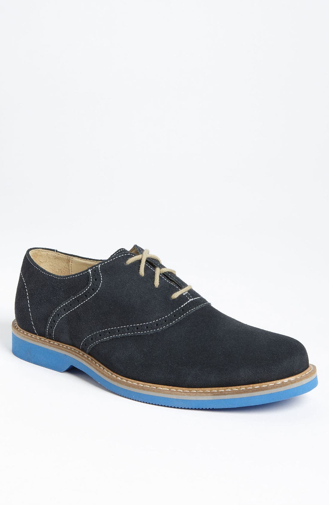 'Saddle Up' Saddle Shoe, Main, color, NAVY SUEDE/ LIGHT BLUE