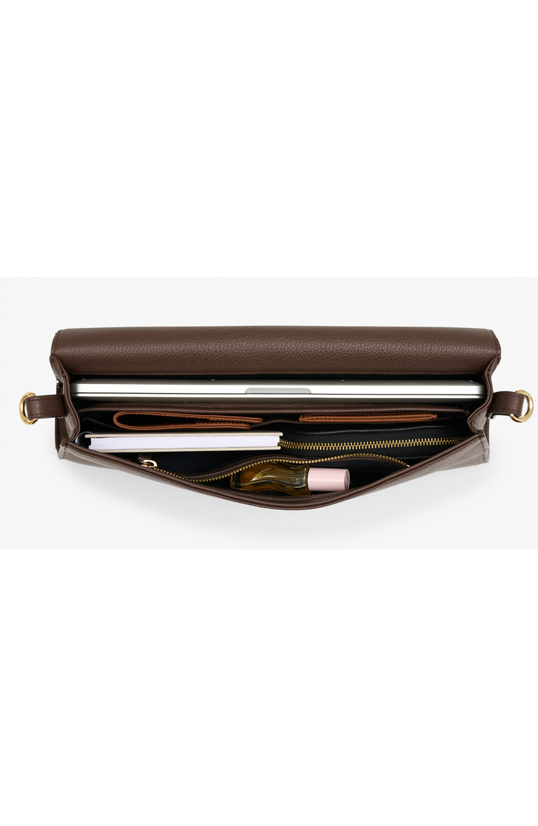 BY BANOO Classic Slim Briefcase, Alternate, color, Mocha/Gold