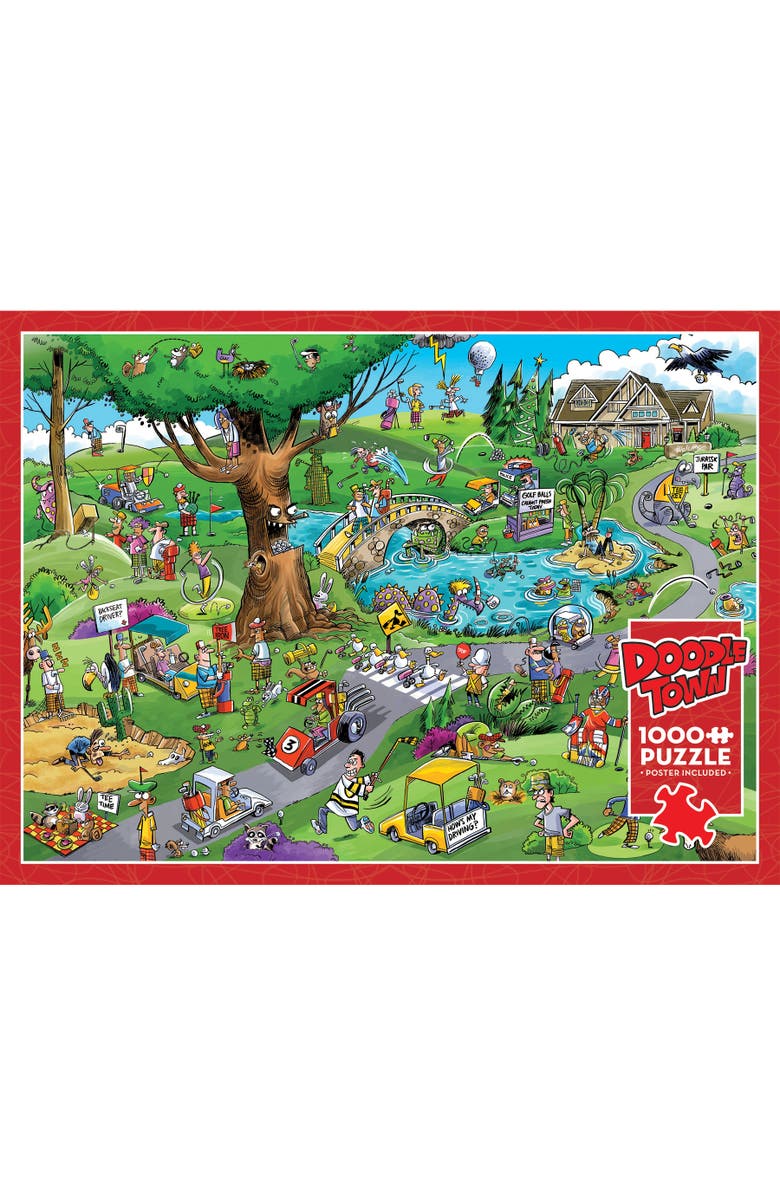 DoodleTown Par For The Course 1000 Piece Puzzle, Alternate, color, Multicolored