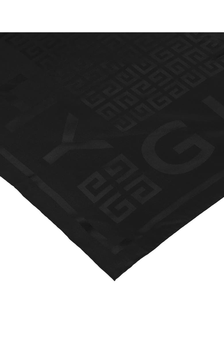 Givenchy Logo Print Silk Twill Sqaure Scarf, Alternate, color,