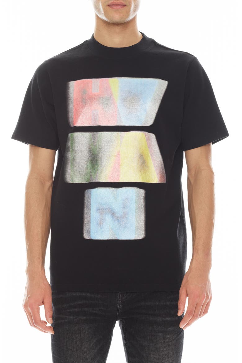 Blur Graphic T-Shirt, Main, color, BLACK