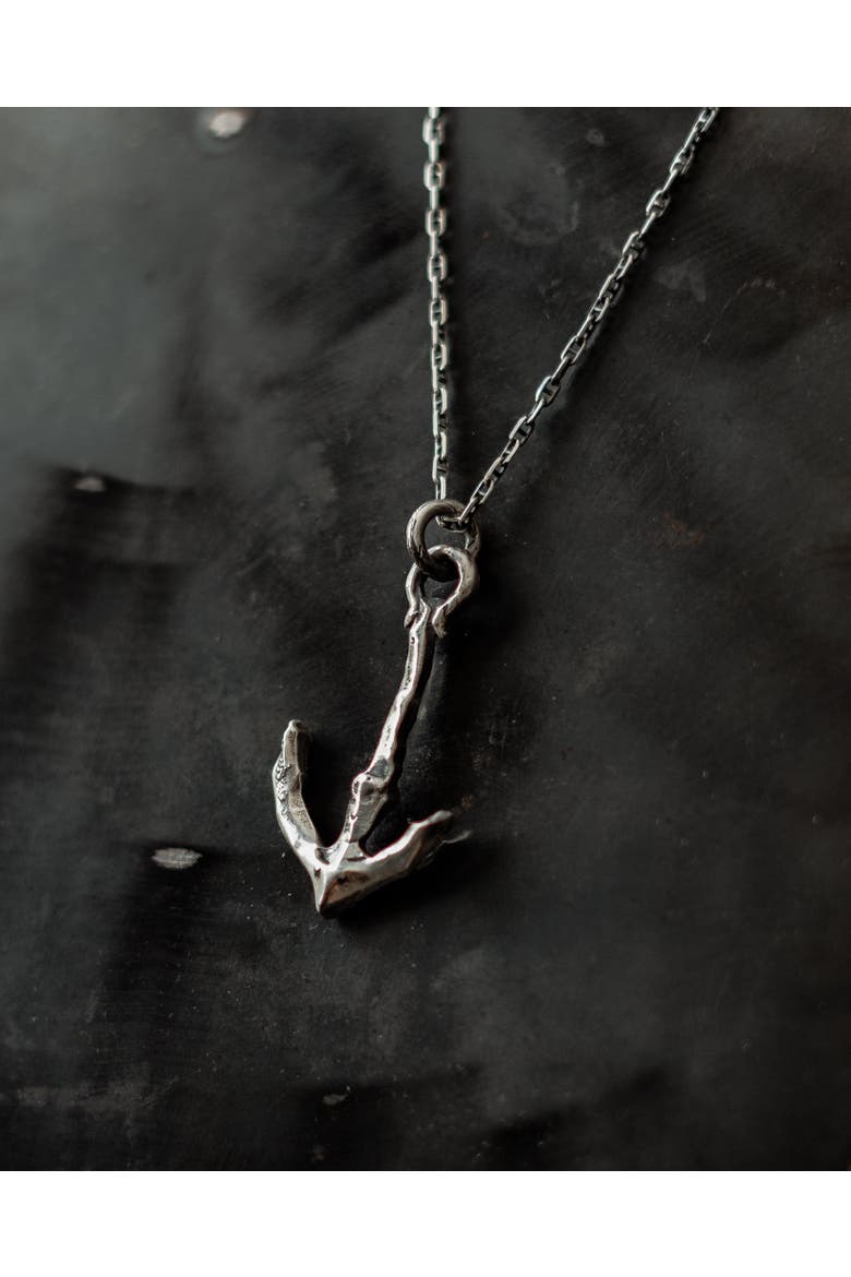 Anchor Silver Necklace, Alternate, color, Sterling Silver