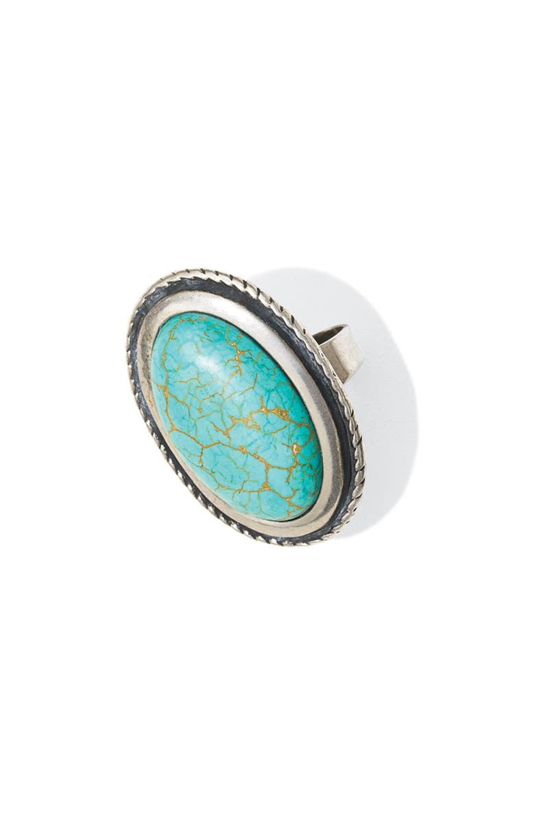 Spring Street Oval Reconstituted Turquoise Ring, Alternate, color, 
