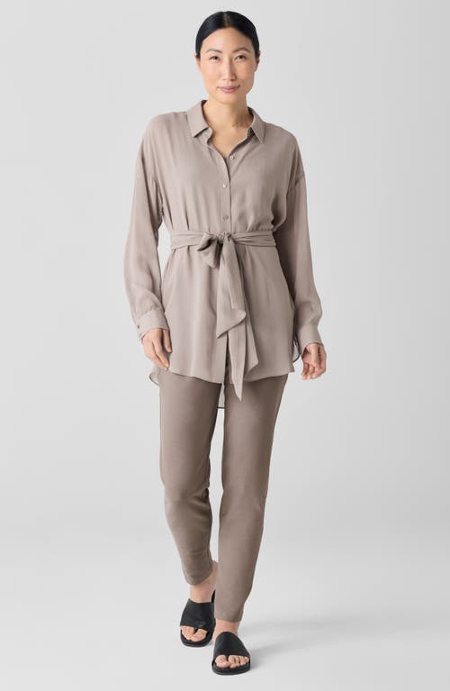 Eileen Fisher Slim Ankle Pants In Brown