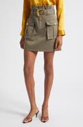 L'AGENCE Maelis High Rise Paperbag Cargo Miniskirt