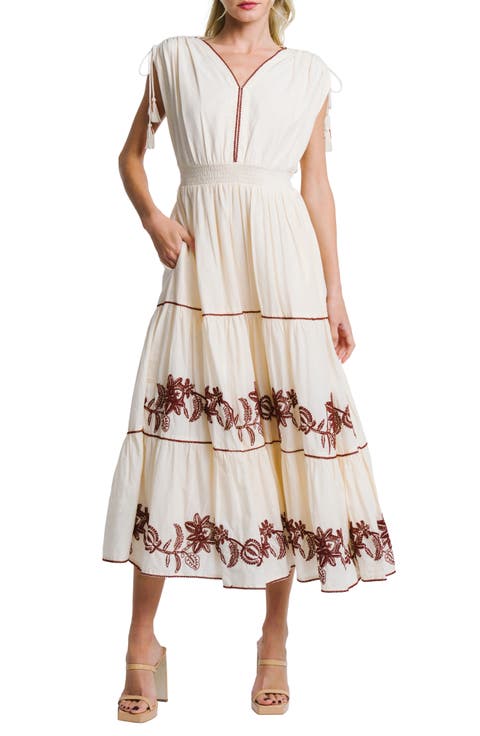 Lumi Embroidered Midi Sundress
