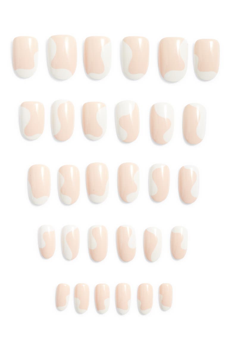 Editor-in-Chill Chill Tips False Nail Set, Main, color, TAN/WHITE
