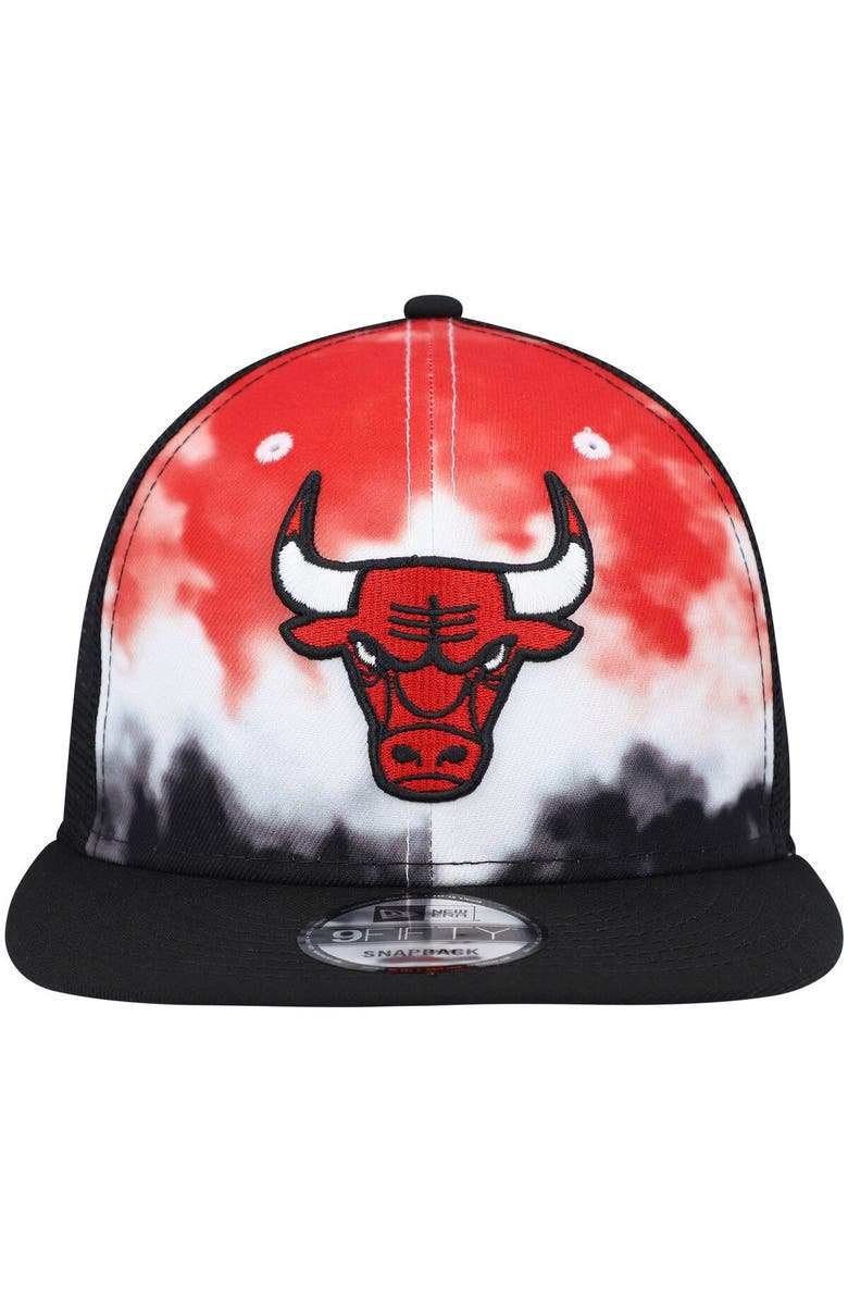 New Era Men's New Era Black Chicago Bulls Hazy Trucker 9FIFTY Snapback Hat, Alternate, color, 