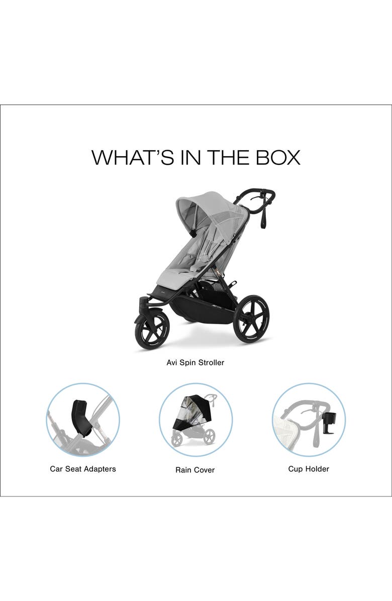 CYBEX Avi Spin Jogging Stroller, Alternate, color, Fog Grey