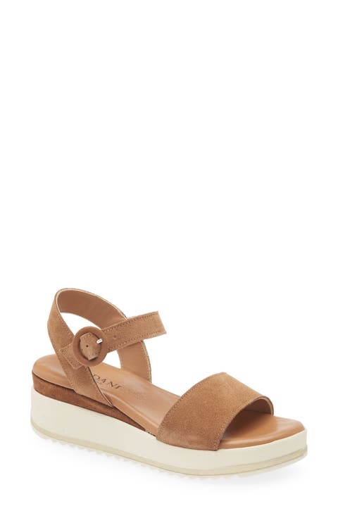 Arielle Ankle Strap Platform Wedge Sandal (Women)