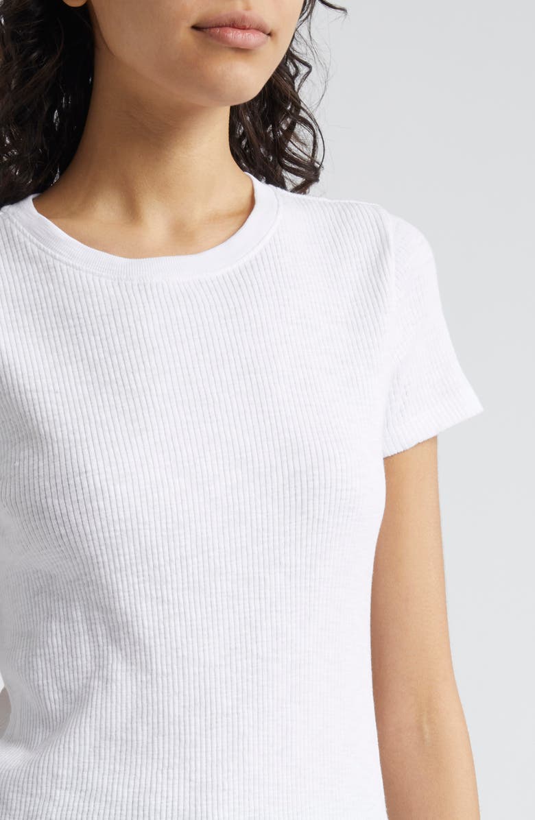 ATM Anthony Thomas Melillo Rib Cotton T-Shirt, Alternate, color, White