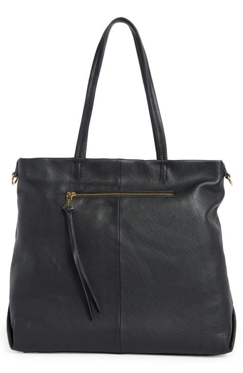 Aimee Addison Leather Shopper Tote Bag In Black