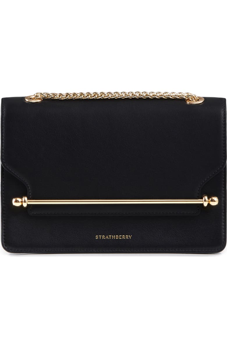 Strathberry East/West Leather Crossbody Bag, Main, color,