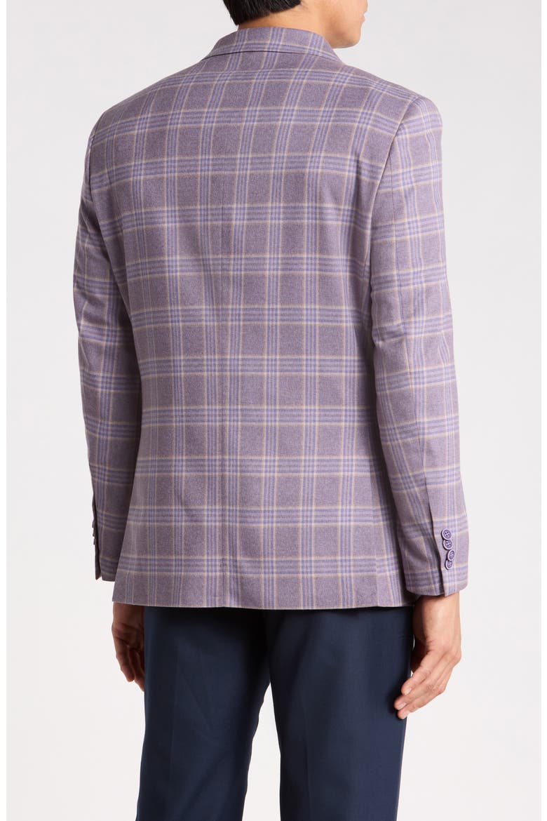 Plaid Stretch Sport Coat, Alternate, color, PURPLE