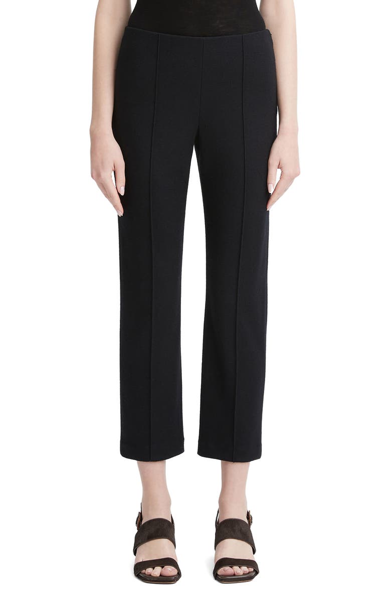 Vince Cozy Stitch Pintuck Wool Blend Crop Pants, Main, color, 