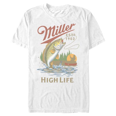 Men's Miller High Life Fishing Life 1903  Graphic T-Shirt