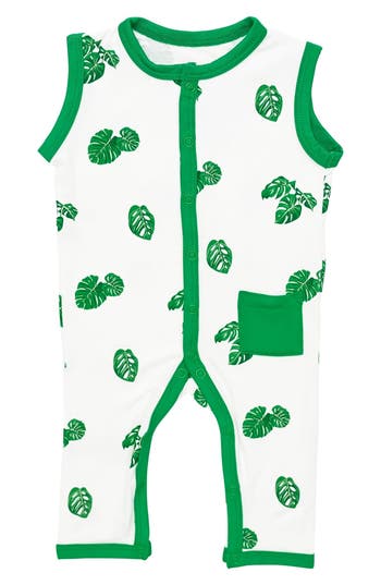 Kyte Baby Monstera Romper In Green