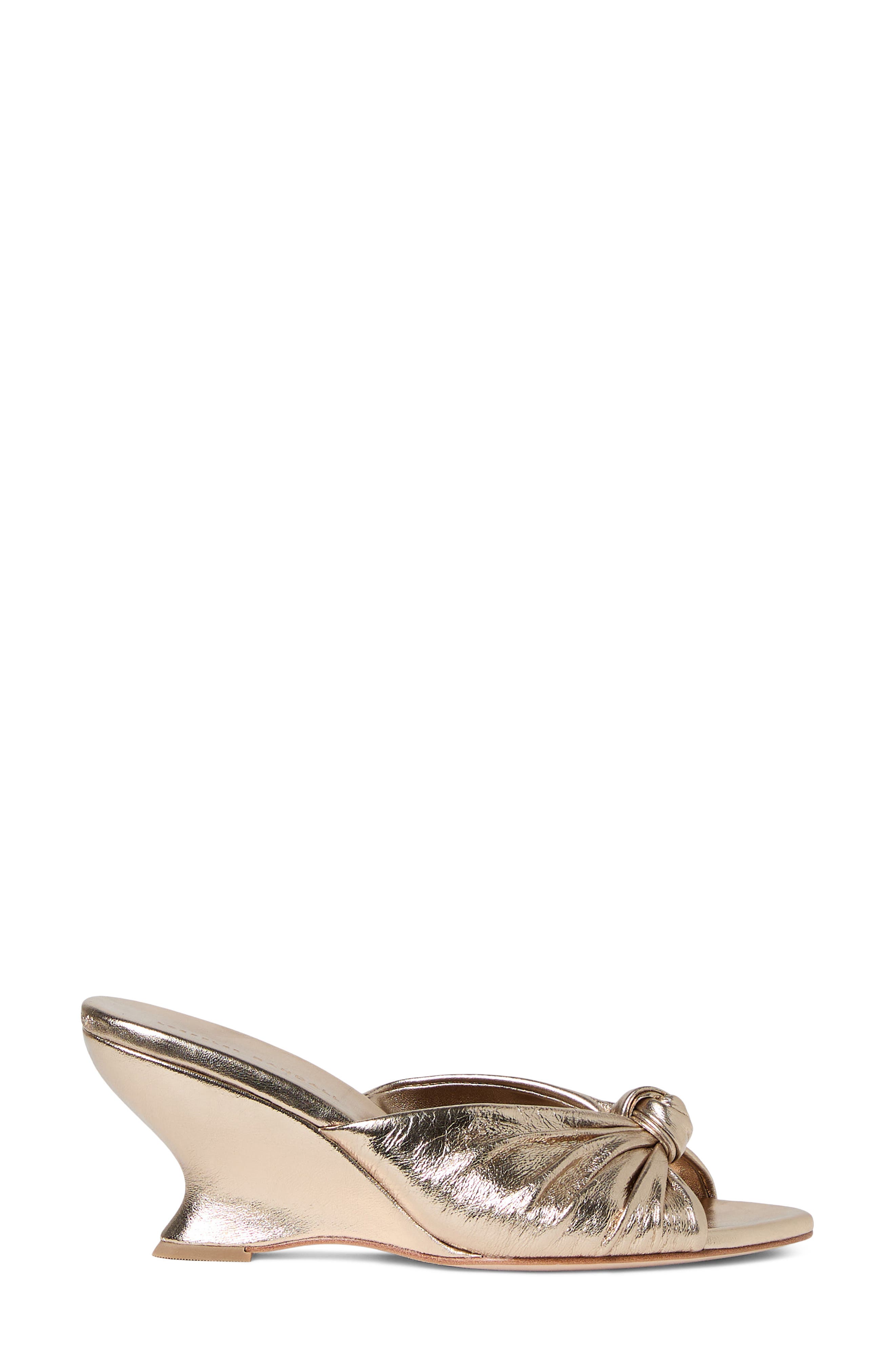 Marsy Angled Wedge Sandal, Alternate, color, CHAMPAGNE
