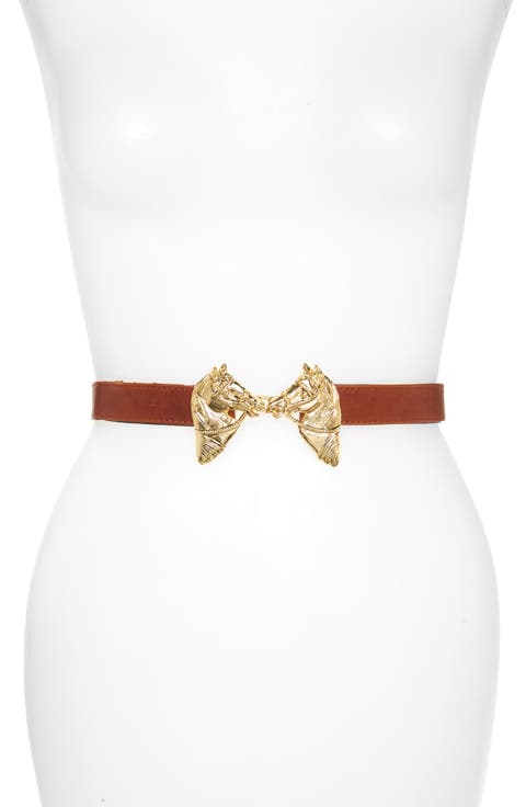 Harvey Horse Clasp Leather Belt