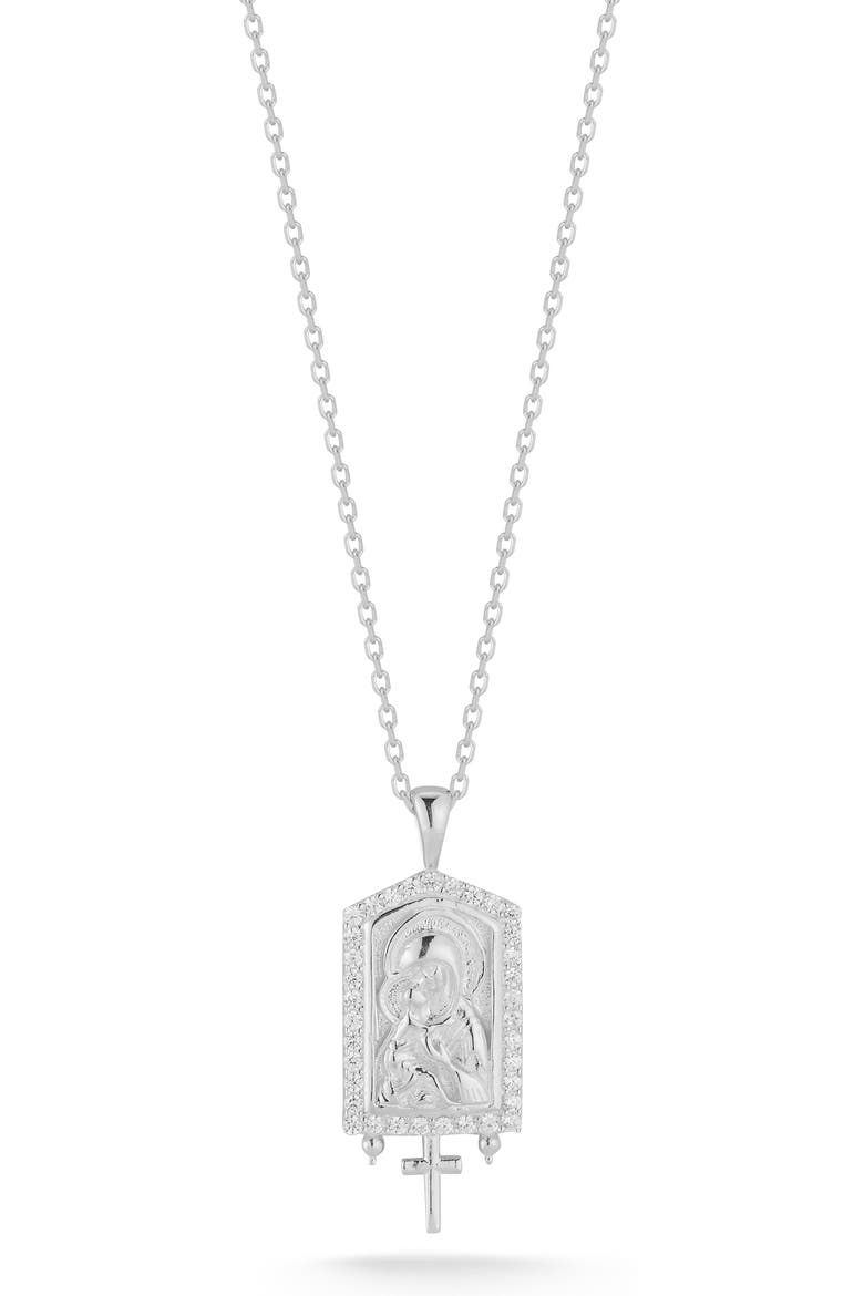Religious Pendant Necklace, Main, color, SILVER