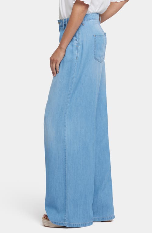 Nydj Whitney High Waist Pleated Wide Leg Trousers In Canary Beach