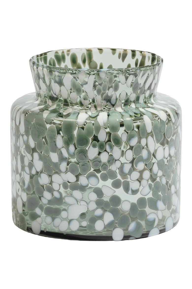 Meadow Summer Wide Vase, Alternate, color, CLEAR/ GREEN