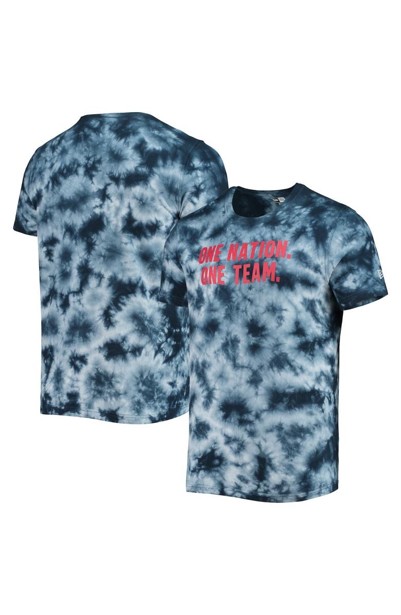 5TH AND OCEAN BY NEW ERA Men's 5th & Ocean by New Era Navy USMNT Soccer Tie-Dye T-Shirt, Alternate, color, 