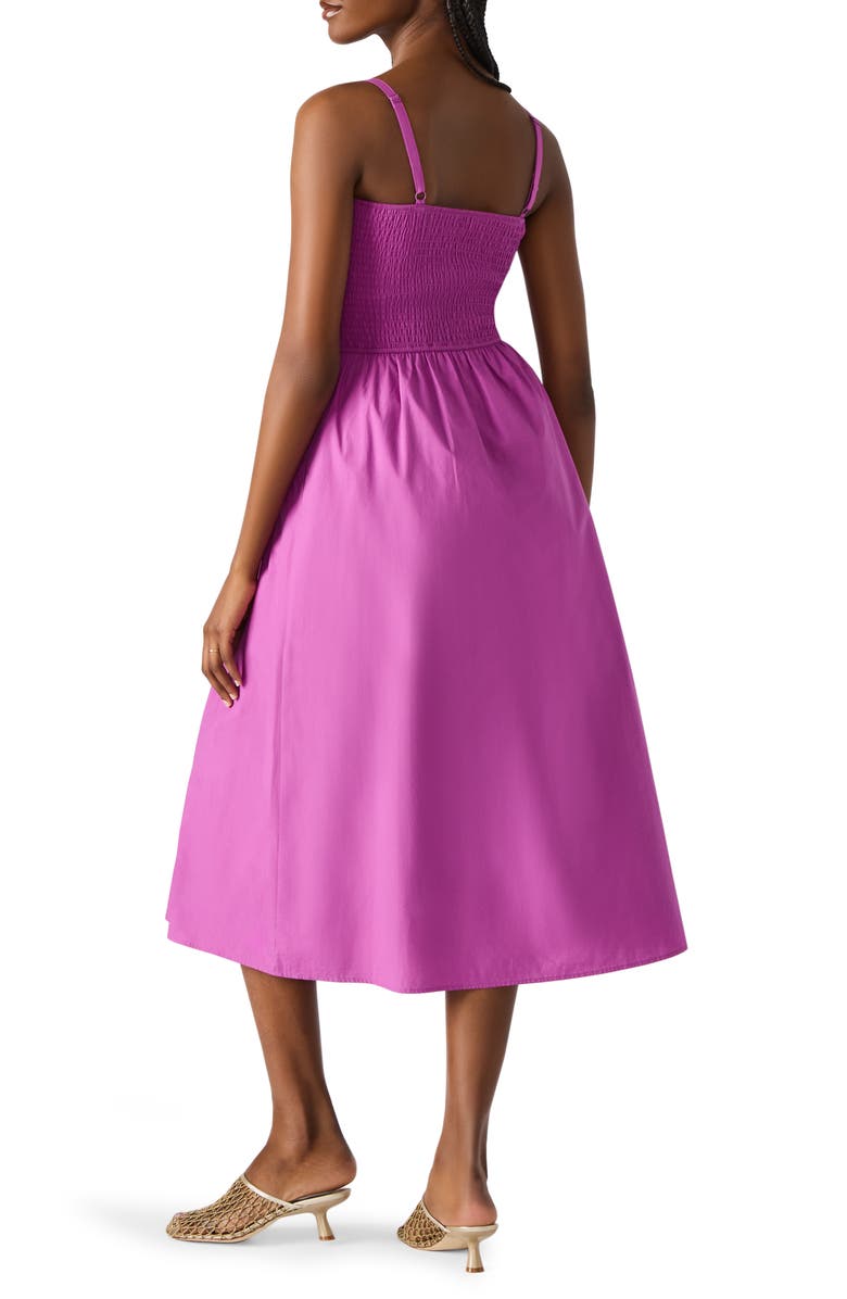 Steve Madden Codie Smocked Bodice Sundress, Alternate, color, Radiant Orchid