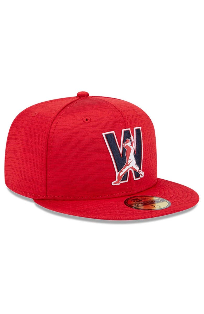 New Era Men's New Era Red Washington Nationals 2023 Clubhouse 59FIFTY Fitted Hat, Alternate, color, Red