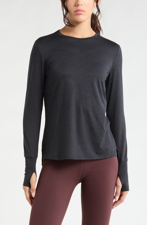 Long Sleeve Split Hem T-Shirt