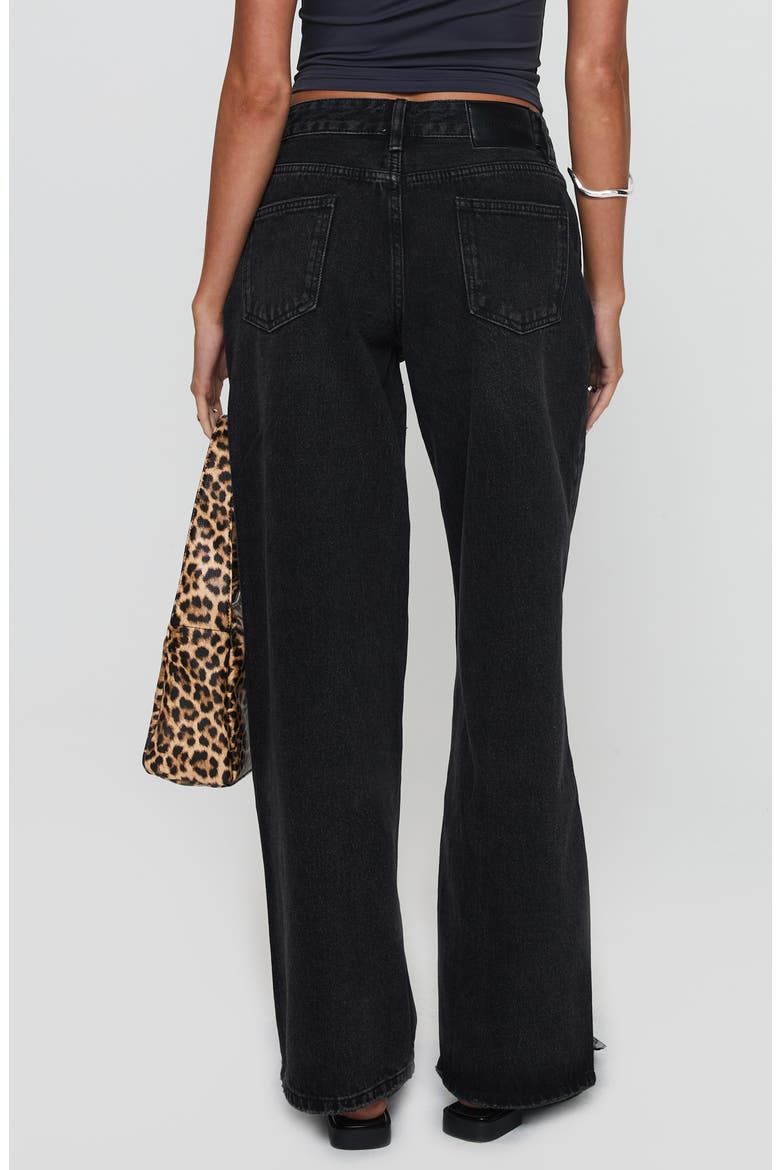 Serenitia Wide Leg Jeans, Alternate, color, WASHED BLACK