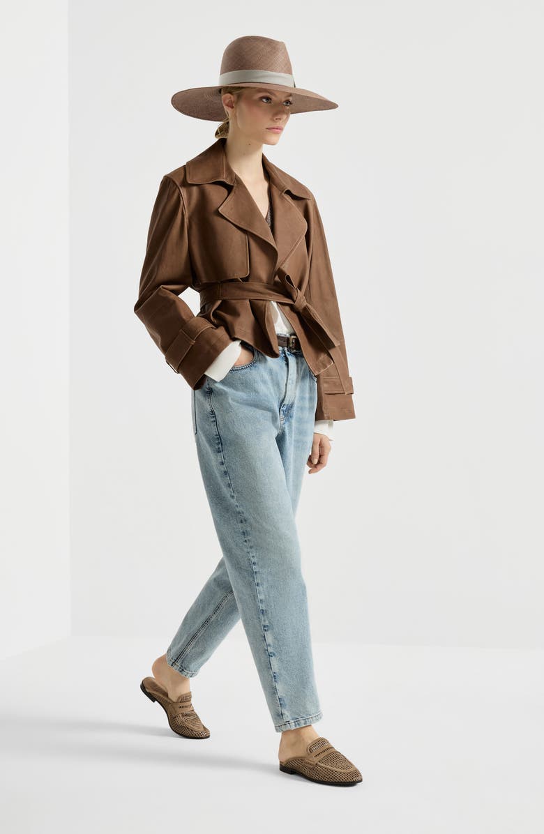 Brunello Cucinelli Baggy Tapered trousers, Alternate, color, Light Denim