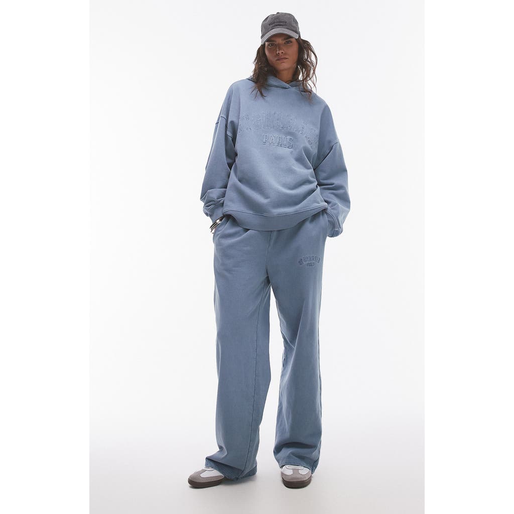 TOPSHOP TOPSHOP ST. GERMAIN STRAIGHT LEG COTTON SWEATPANTS