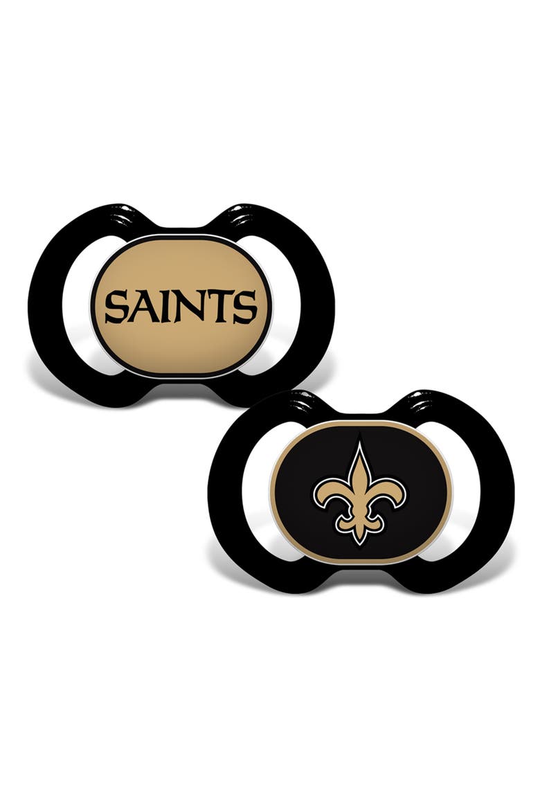 New Orleans Saints Pacifier 2-Pack, Main, color, Multicolor