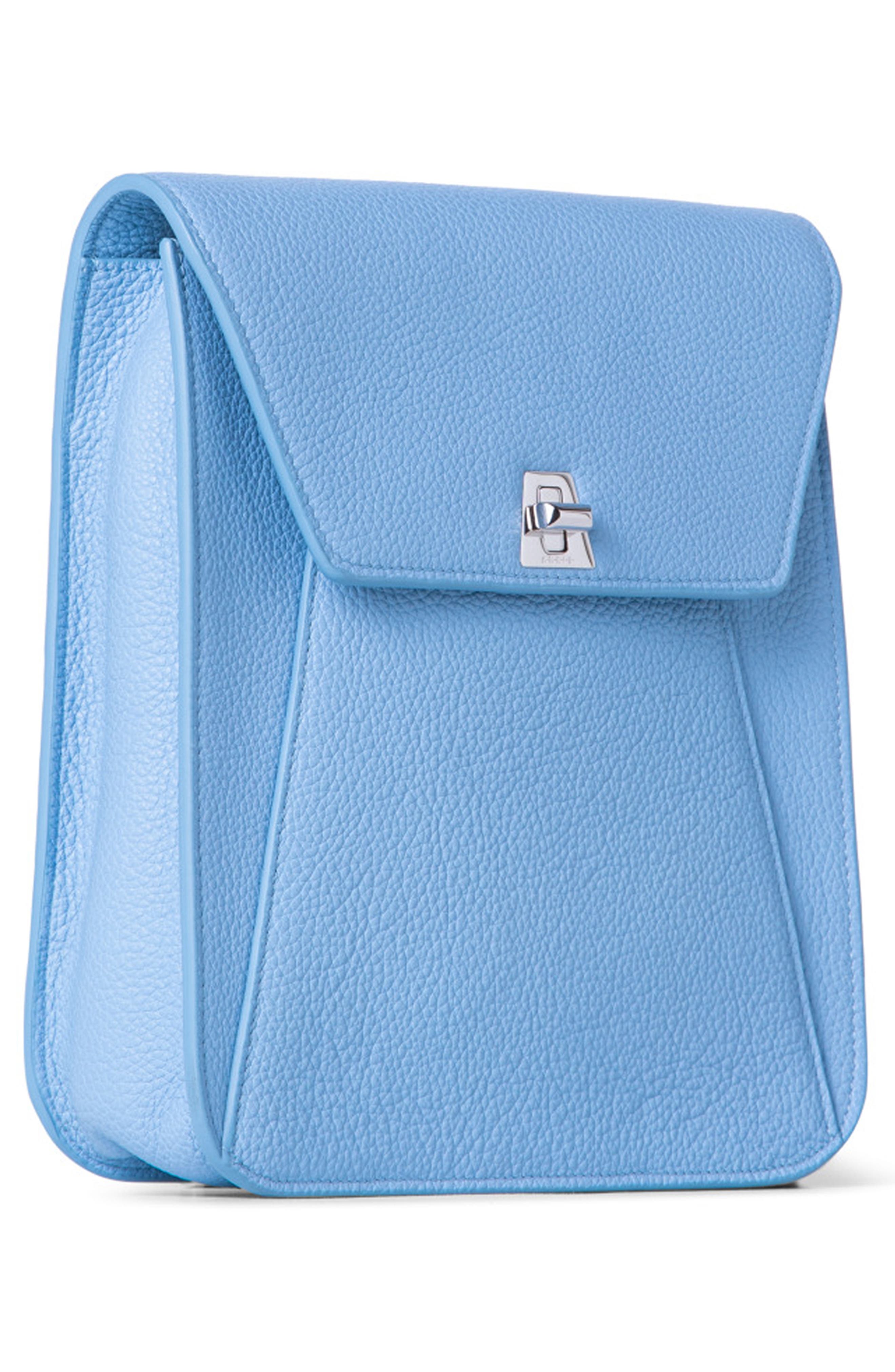 Akris Small Anouk Leather Crossbody Bag, Alternate, color, 210 Powder Blue