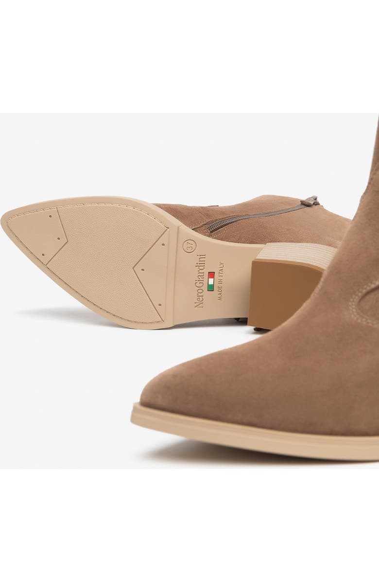 NeroGiardini Fringe Western Bootie, Alternate, color, Whiskey