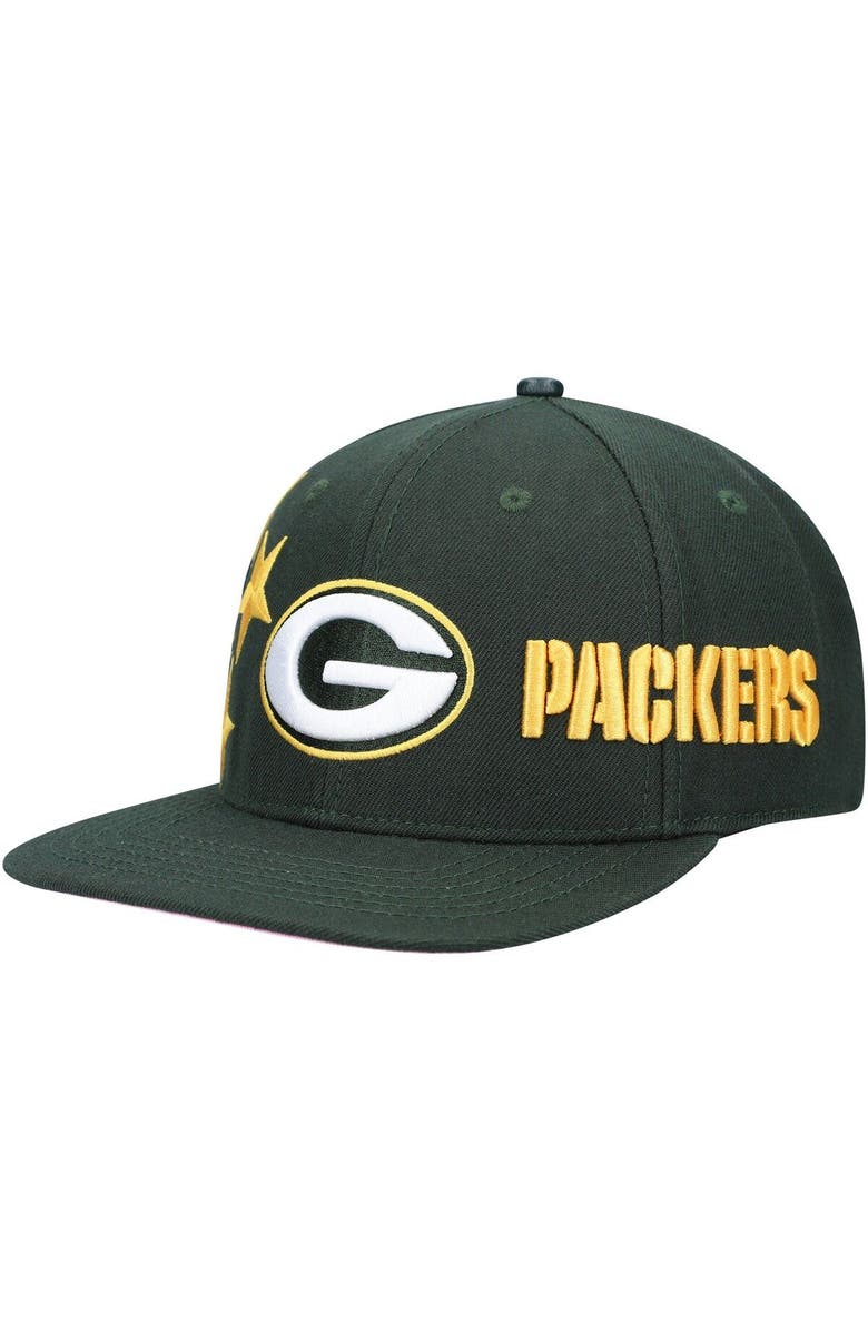 PRO STANDARD Men's Pro Standard Green Bay Packers Green Stars Snapback Hat, Alternate, color, 