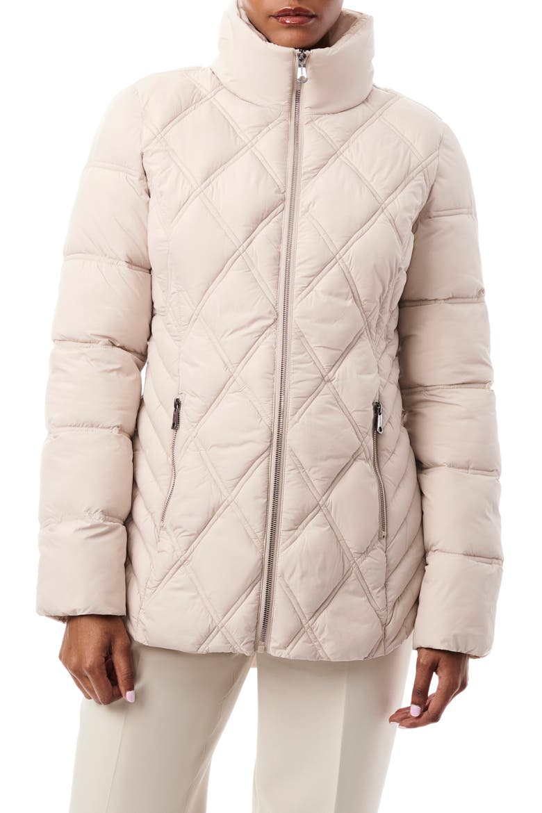 Glam Quilted Insulated Puffer Jacket, Main, color, EGGSHELL